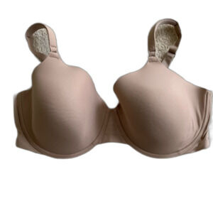 Olga Beige Microfiber Underwire Lightly Padded T-Shirt Bra Size 44C